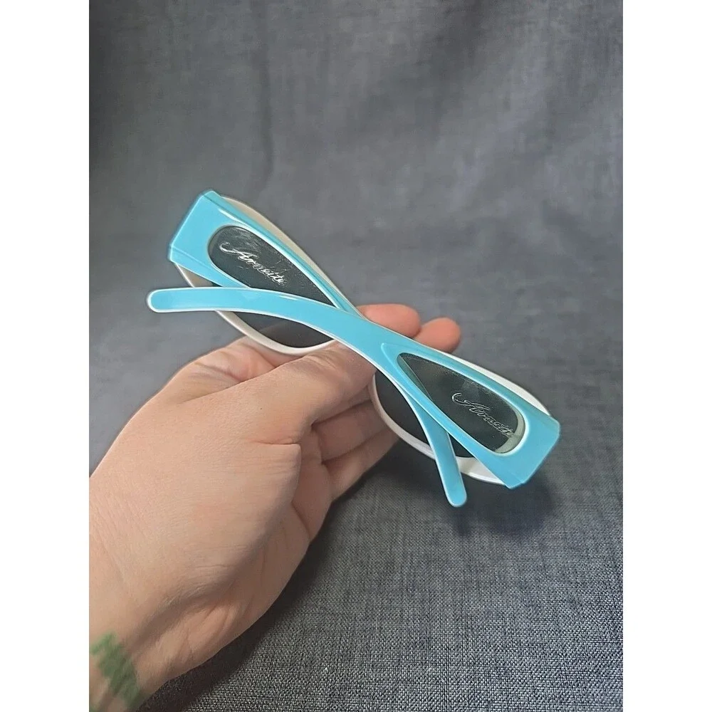 Rare Vintage Arnette Turquoise Sunglasses Made Im Italy Y2K Beach Summer Wear